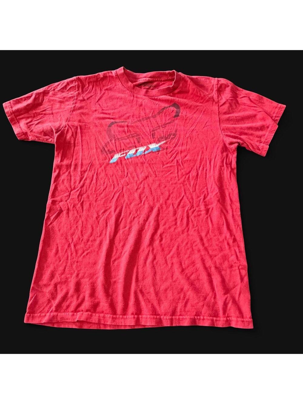 Fox Racing Graphic T-Shirt Red Size Small